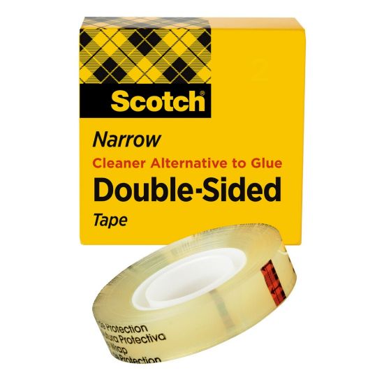 Picture of Scotch 665 Permanent Double-Sided Tape, 1/2in x 900in, Clear