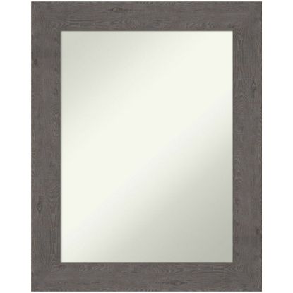 Picture of Amanti Art Non-Beveled Rectangle Framed Bathroom Wall Mirror, 29-1/2in x 23-1/2in, Rustic Plank Gray