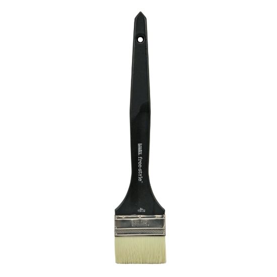 Picture of Liquitex Free-Style Large-Scale Paint Brush, 3in, Flat/Varnish Cut, Synthetic, Black