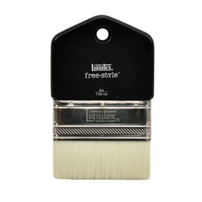 Picture of Liquitex Free-Style Large-Scale Paint Brush, 3in, Synthetic, Paddle-Cut, Black