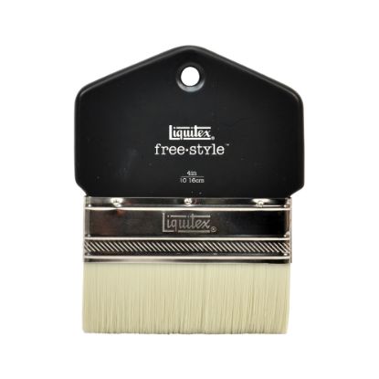 Picture of Liquitex Free-Style Large-Scale Paint Brush, 4in, Flat Bristle, Paddle-Cut, Black