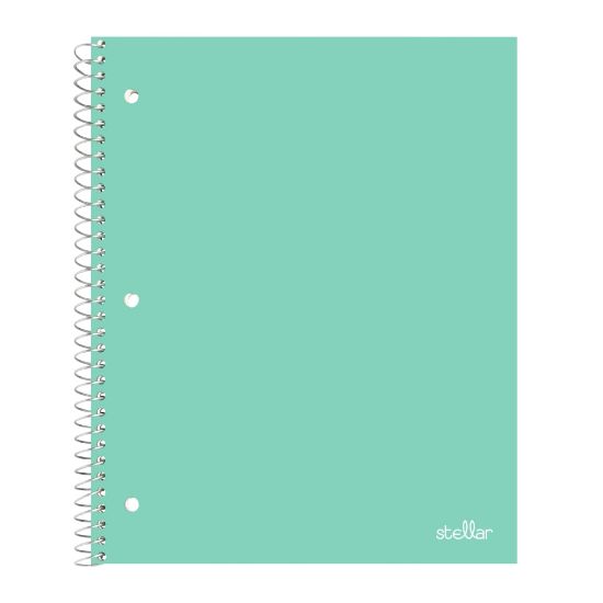 Picture of Office Depot Brand Stellar Poly Notebook, 8in x 10-1/2in, 1 Subject, Wide Ruled, 100 Sheets, Mint