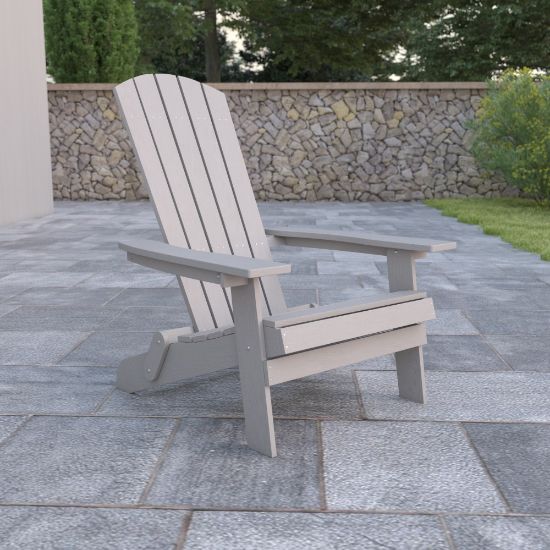 Picture of Flash Furniture Charlestown Folding Adirondack Chair, Gray