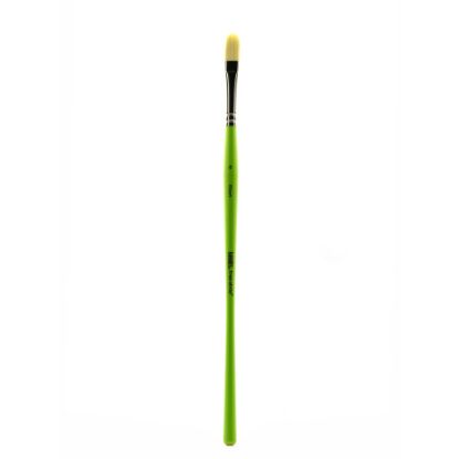 Picture of Liquitex Free-Style Detail Paint Brush, Synthetic, Size 6, Filbert Bristle, Green