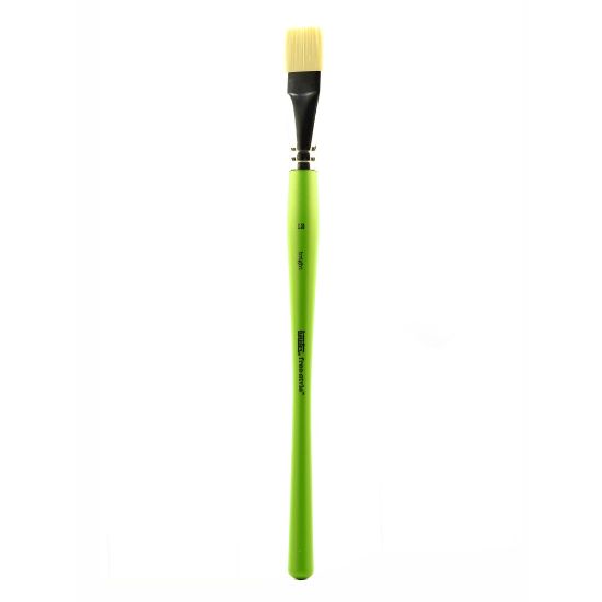 Picture of Liquitex Free-Style Detail Paint Brush, Size 12, Synthetic, Bright Bristle, Green