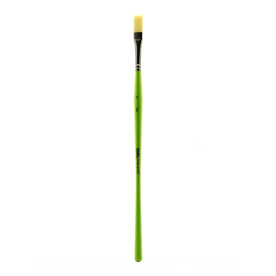 Picture of Liquitex Free-Style Detail Paint Brush, Synthetic, Size 6, Flat Bristle, Green