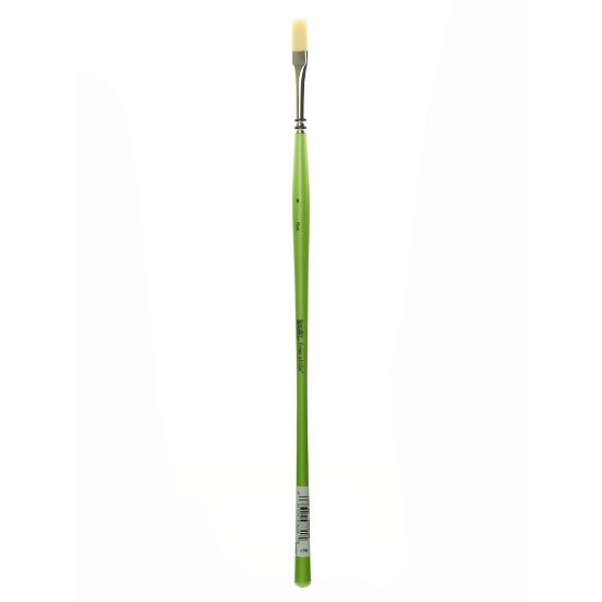 Picture of Liquitex Free-Style Detail Paint Brush, Synthetic, Size 4, Flat Bristle, Green