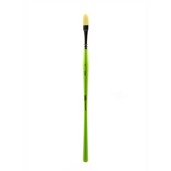 Picture of Liquitex Free-Style Detail Paint Brush, Synthetic, Size 8, Filbert Bristle, Green