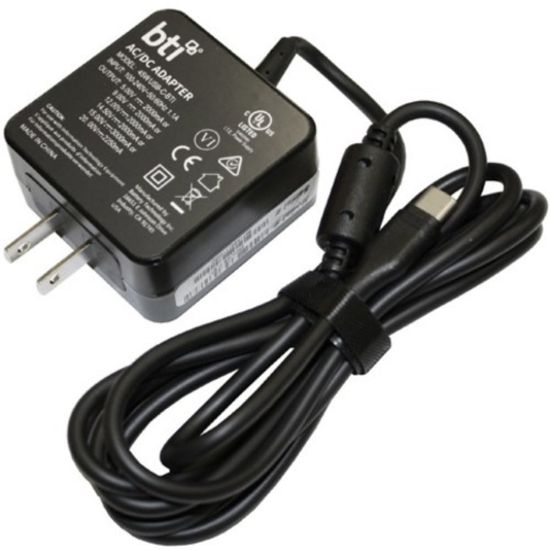 Picture of BTI V5Y26AA#ABA-BTI 45W TYPE-C AC ADAPTER 828769-001, V5Y26AA#ABA, 4X20E751XX, 920068-850, 00HM664, 00HM663, 4X20M26256 - Compatible OEM: 828769-001, V5Y26AA#ABA, 4X20E751XX, 920068-850, 00HM664, 00HM663, 4X20M26256 Model: