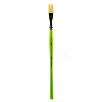 Picture of Liquitex Free-Style Detail Paint Brush, Synthetic, Size 10, Flat Bristle, Green