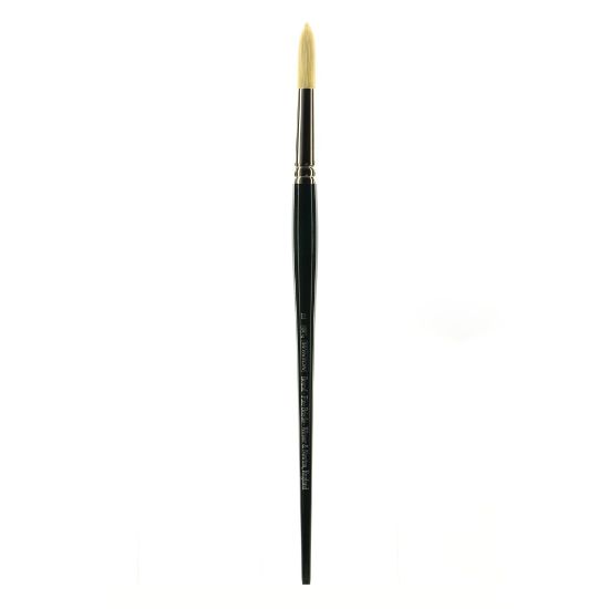 Picture of Silver Brush Bristlon Series Paint Brush, Size 1, Round Bristle, Hog Hair, Green