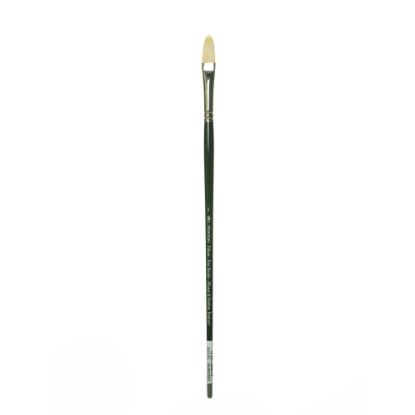 Picture of Winsor & Newton Winton Hog Paint Brush, Size 6, Filbert Bristle, Hog Hair, Green