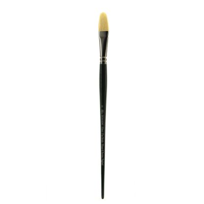 Picture of Winsor & Newton Winton Hog Paint Brush, Size 10, Filbert Bristle, Hog Hair, Green