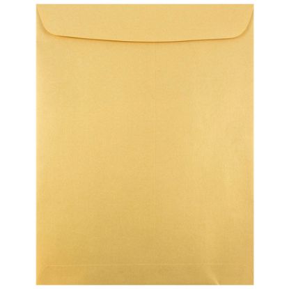 Picture of JAM Paper Open-End 10in x 13in Envelopes, Gummed Closure, Gold Metallic, Pack Of 100 Envelopes