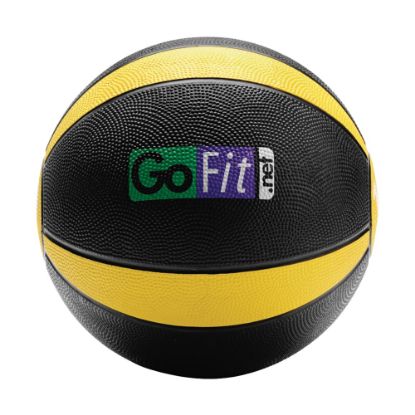 Picture of GoFit Medicine Ball, 10 Lb, Black/Yellow