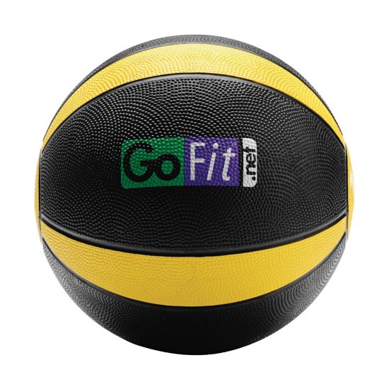 Picture of GoFit Medicine Ball, 10 Lb, Black/Yellow