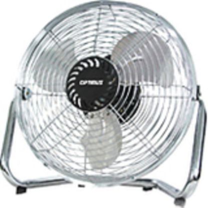 Picture of Optimus 9in Industrial Grade High Velocity Fan - 228.6 mm Diameter - 3 Speed - Adjustable Tilt Head - Metal - Silver