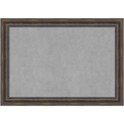 Picture of Amanti Art Magnetic Bulletin Board, Steel/Aluminum, 41in x 29in, Rustic Pine Brown Wood Frame