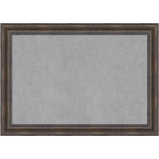 Picture of Amanti Art Magnetic Bulletin Board, Steel/Aluminum, 41in x 29in, Rustic Pine Brown Wood Frame