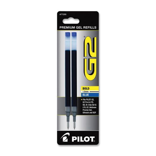 Picture of Pilot G2 Gel Refills, Bold Point, 1.0mm, Blue Ink, Pack of 2 Refills