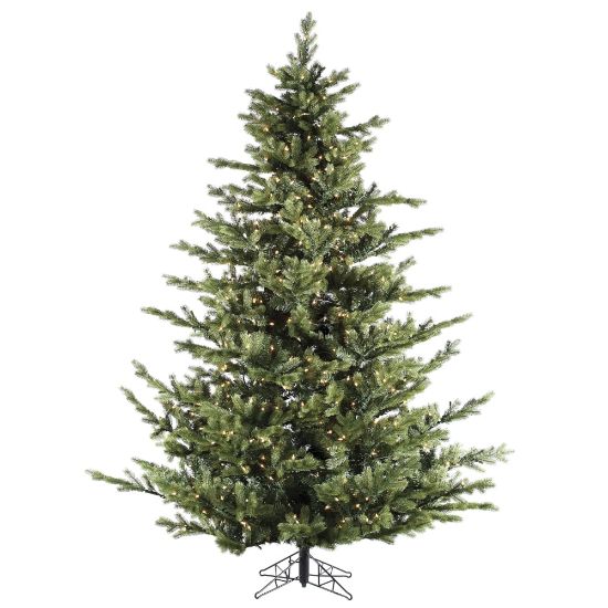 Picture of Fraser Hill Farm 7 1/2ft Foxtail Pine Artificial Christmas Tree With Smart String Lighting, Green/Black