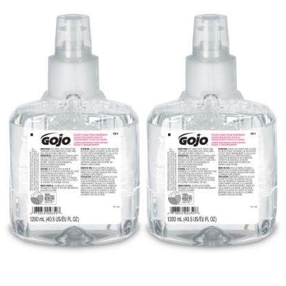 Picture of GOJO LTX-12 Clear & Mild Foam Hand Wash Soap, Unscented, 40 Oz, Case Of 2 Bottles