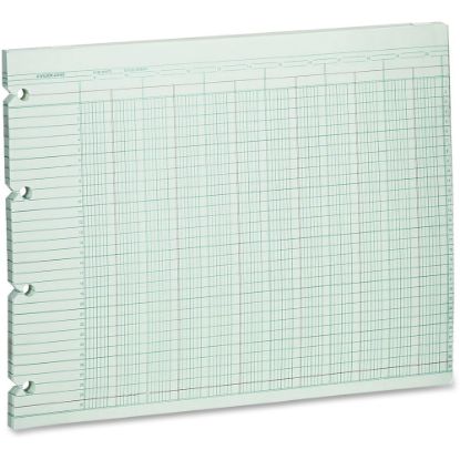 Picture of Wilson Jones Columnar Ruled Sheets, 4-Hole, 30 Lines, 20 Columns, 9 1/4in x 11 7/8, Ledger Size, Brown, Pack Of 100