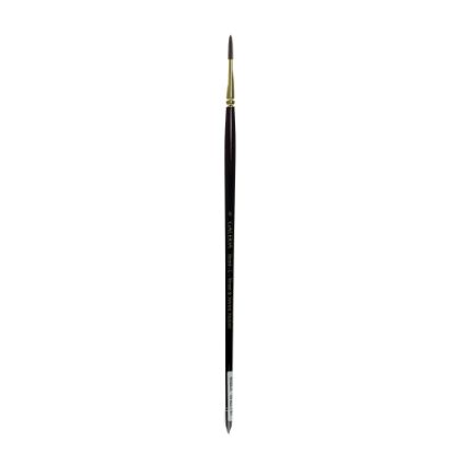 Picture of Winsor & Newton Galeria Long-Handle Paint Brush, Size 6, Round Bristle, Polyester, Burgundy