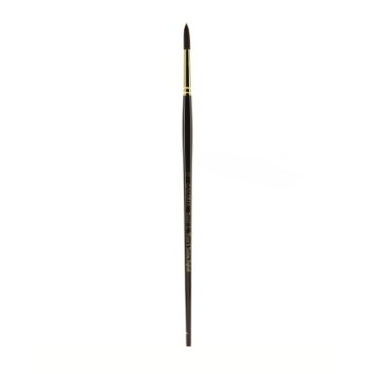 Picture of Winsor & Newton Galeria Long-Handle Paint Brush, Size 12, Round Bristle, Polyester, Burgundy