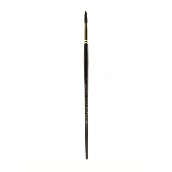 Picture of Winsor & Newton Galeria Long-Handle Paint Brush, Size 12, Round Bristle, Polyester, Burgundy