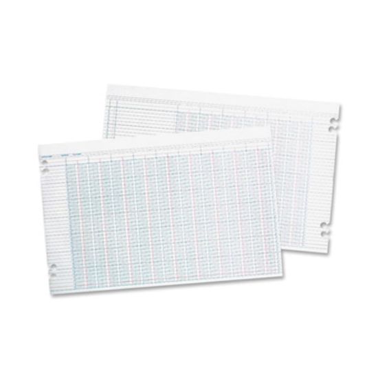 Picture of Wilson Jones Columnar Ruled Sheets, 11in x 17in, 36 Lines, 30 Columns, 100/Pack - 24 lb - Double Sided Sheet - Ledger - 17in x 11in Sheet Size - 2 x Holes - Green Sheet(s) - Brown, Green Print Color - Paper - 100 / Pack