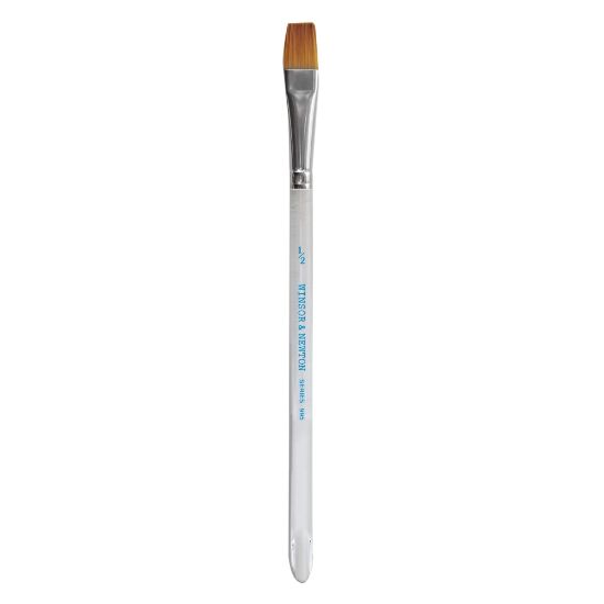 Picture of Winsor & Newton Series 995 Aquarelle Golden Nylon Paint Brush, 1/2in, Flat Wash Bristle, Nylon, Clear