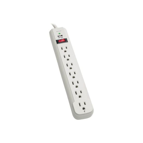 Picture of Eaton Tripp Lite Series Surge Protector Power Strip 120V 7 Outlet 6ft Cord 1080 Joule - Surge protector - AC 120 V - output connectors: 7