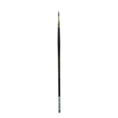 Picture of Winsor & Newton Galeria Long-Handle Paint Brush, Size 4, Round Bristlel, Polyester, Burgundy