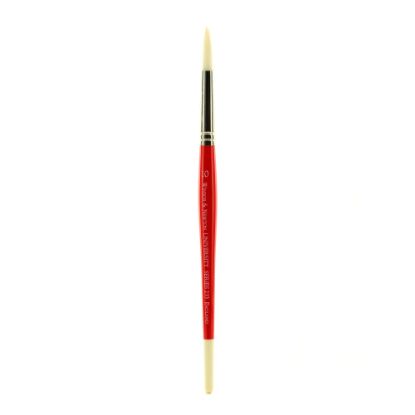 Picture of Winsor & Newton University Series Short-Handle Paint Brush, Size 10, Round Bristle, Red