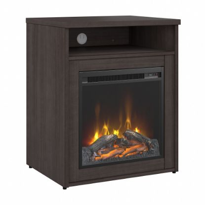 Picture of Bush Business Furniture Studio C 24inW Electric Fireplace With Shelf, Storm Gray, Standard Delivery