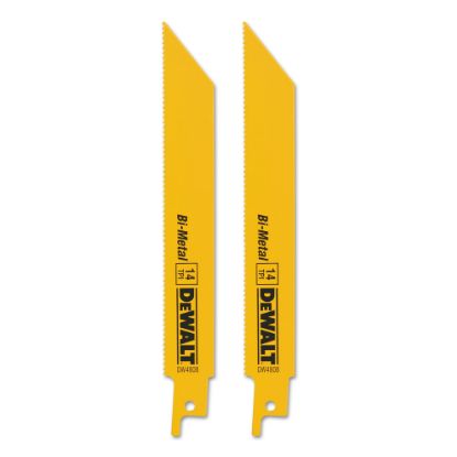 Picture of DeWalt 14 TPI Metal Cutting Reciprocating Saw Blades, 6in Length