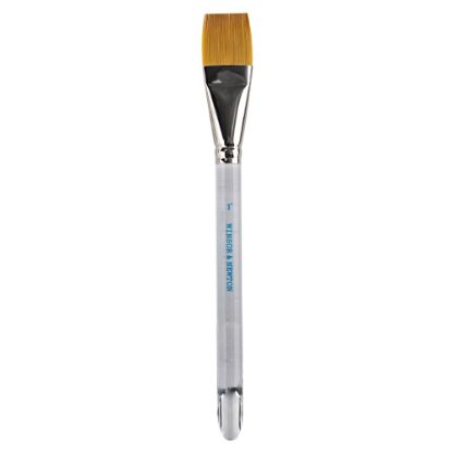 Picture of Winsor & Newton Series 995 Aquarelle Golden Nylon Paint Brush, 1in, Flat Wash Bristle, Nylon, Clear