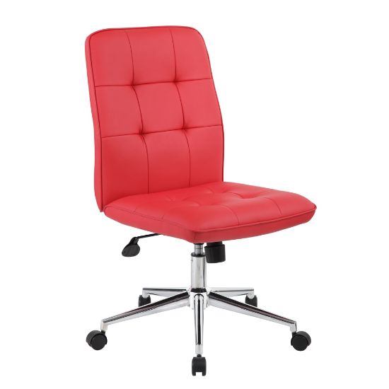 Picture of Boss Office Products Tifffany Task Chair, Red/Silver