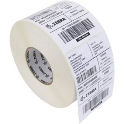 Picture of Zebra Tag Paper, U82585, 2 1/4in x 1in 3/8, Direct Thermal Zebra ZSelect 4000D, 7.5 mil,  1in Core