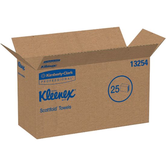 Picture of Kleenex Scottfold 1-Ply Paper Towels, 50% Recycled, 120 Sheets Per Pack, Case Of 25 Packs