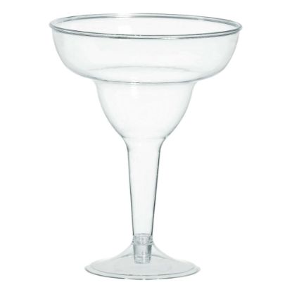 Picture of Amscan Plastic Margarita Glasses, 11 Oz, Clear, 20 Glasses Per Pack, Case Of 2 Packs