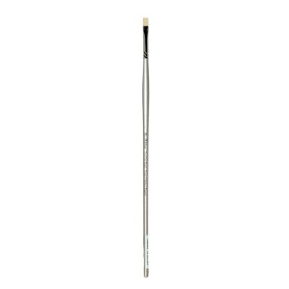 Picture of Winsor & Newton Artisan Series Paint Brush, Size 4, Flat/Bright Bristle, Synthetic, Silver