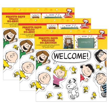 Picture of Eureka School Welcome Go-Arounds, Peanuts, 8 Pieces Per Set, Pack Of 3 Sets