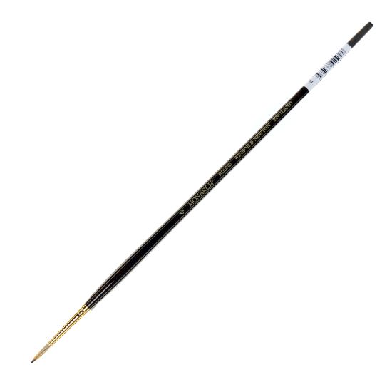 Picture of Winsor & Newton Monarch Long-Handle Paint Brush, Size 4, Round Bristle, Synthetic, Brown