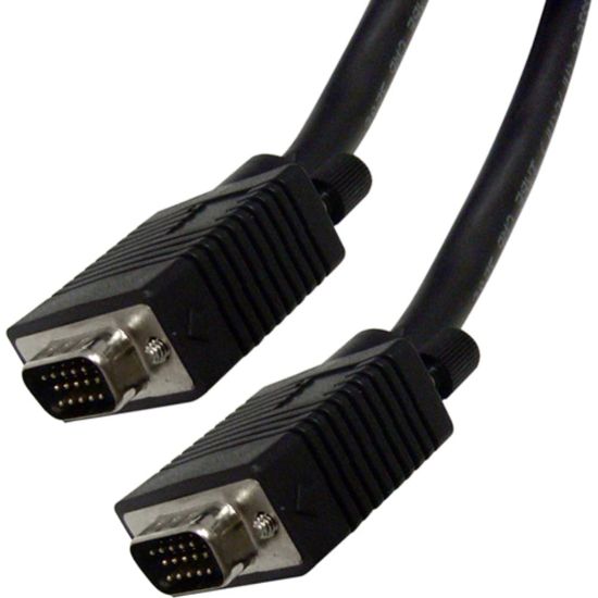 Picture of 4XEM High-Resolution Coax Male to Male VGA Cable, 25ft, Black