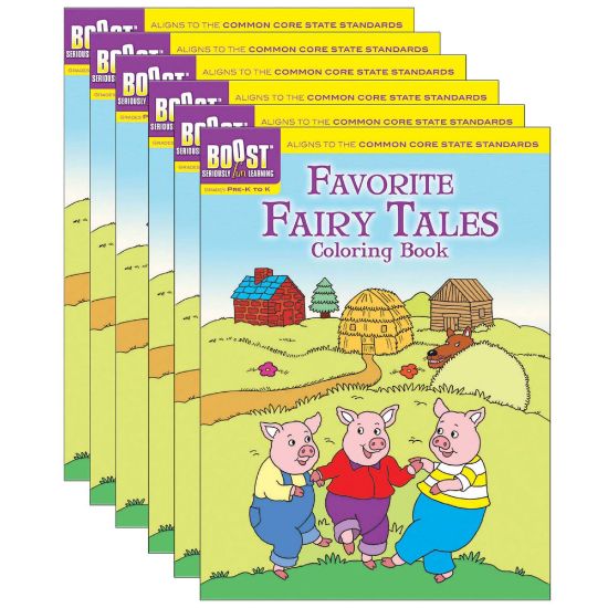 Picture of Dover Publications BOOST Coloring Books, Favorite Fairy Tales, Pack Of 6 Books