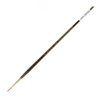 Picture of Winsor & Newton Monarch Long-Handle Paint Brush, Size 2, Round Bristle, Synthetic, Brown