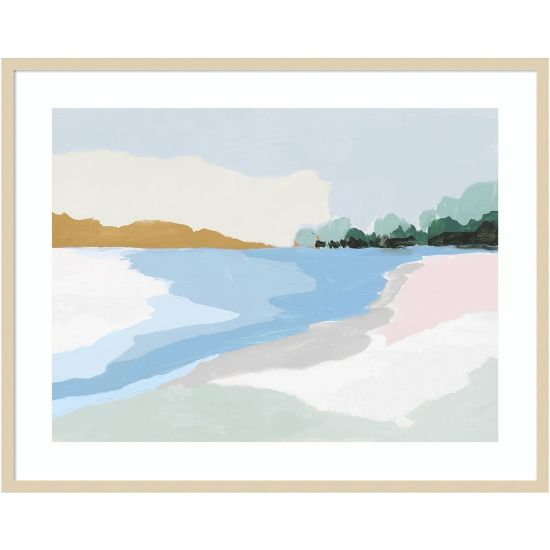 Picture of Amanti Art Soft Coastal I by Isabelle Z Wood Framed Wall Art Print, 41inW x 33inH, Natural