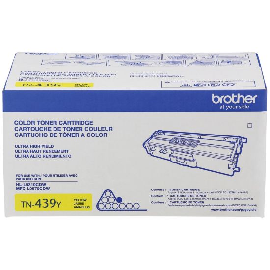 Picture of Brother TN-439 Yellow Extra-High Yield Toner Cartridge, TN-439Y